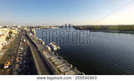 Podol, Kiev, Ukraine, aerial view