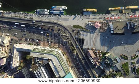 Podol, Kiev, Ukraine, aerial view