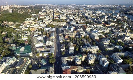 Podol, Kiev, Ukraine, aerial view