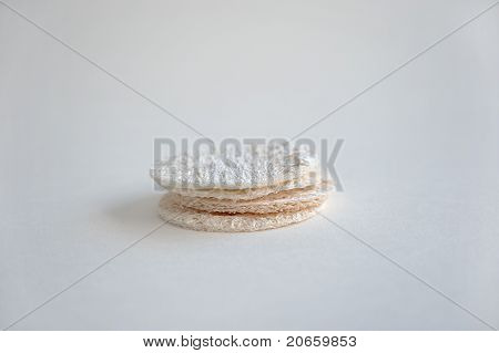 Luffa facciale esfoliante pad rotondo spoonges
