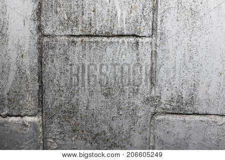 Gray Texture With Scratched Plaster On The Wall,