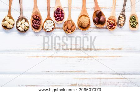 Selection Food Sources Of Omega 3 And Unsaturated Fats. Superfood High Vitamin E And Dietary Fiber F