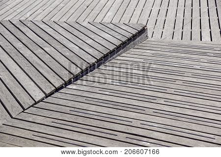 Gray Weathered Wood Deck Planks .walkway step .
