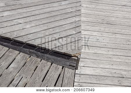 Gray Weathered Wood Deck Planks .walkway step .