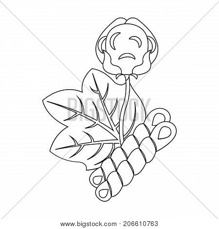 Cotton, single icon in outline style.Cotton vector symbol stock illustration .