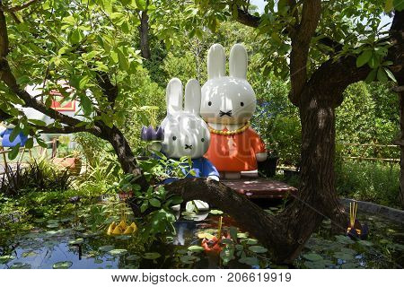 Cha-am THAILAND - SETEMBER 24 2017: Miffy zone in the Santorni Park.