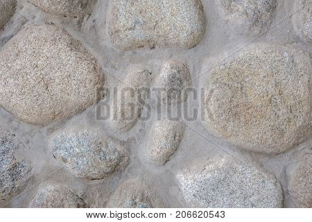Old Wall Full Of Oval Blocks, Architectural Background