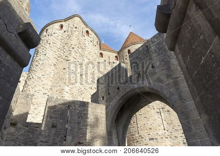 The Pretty Village Of Carcassonne In France