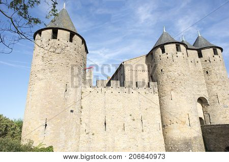 The Pretty Village Of Carcassonne In France