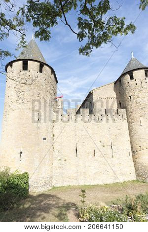 The Pretty Village Of Carcassonne In France