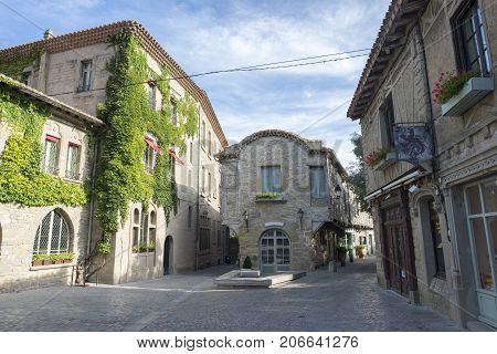 The Pretty Village Of Carcassonne In France