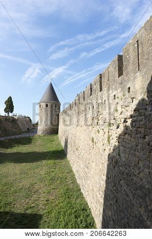 The Pretty Village Of Carcassonne In France