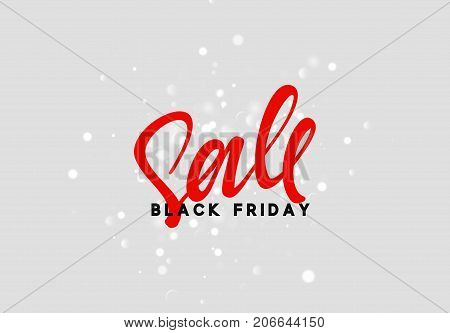 Black Friday sale, banner, poster advert. Card offert promotion design. Background lights bokeh