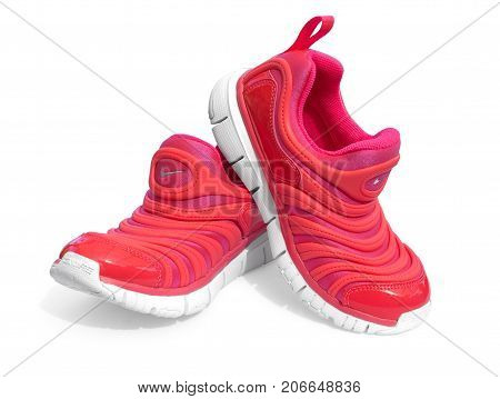 Pomos Cyprus - September 04 2017: Nike shoe. Product shoot of Nike running shoe. isolated over white background with clipping path