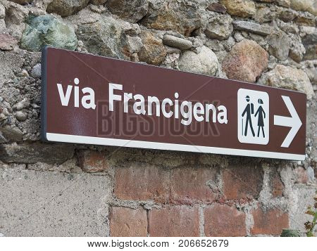 Via Francigena Sign