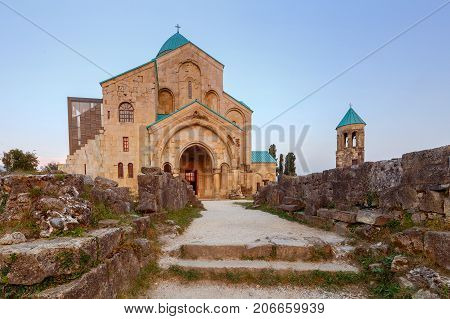 View of the Bagrat temple at sunset. Kutaisi. Georgia.