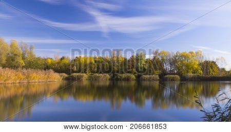 Autumn in Bedfont Lakes Country Park / London, UK