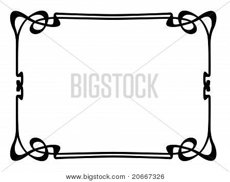 art nouveau dekorativa dekorativ ram