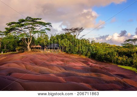 Chamarel seven coloured earths.Natural parkthe most famous tourist place of Mauritius island.