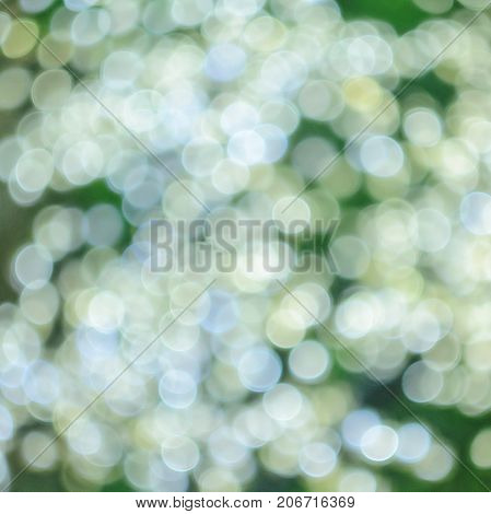 Blue Bokeh Lights, Defocused, Holiday And Festive Background