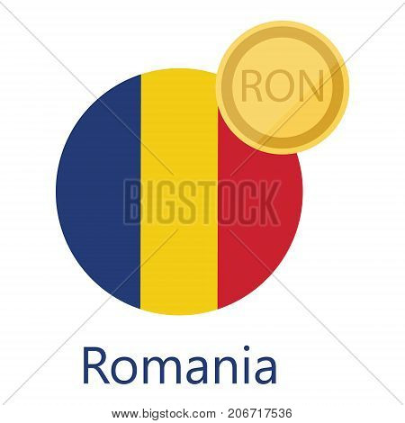 Romania Flag And Currency
