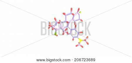 Mifepristone is a medication typically used with misoprostol to bring about an abortion. This combination is more than 95 per cent effective during the first 50 days of pregnancy. 3d illustration