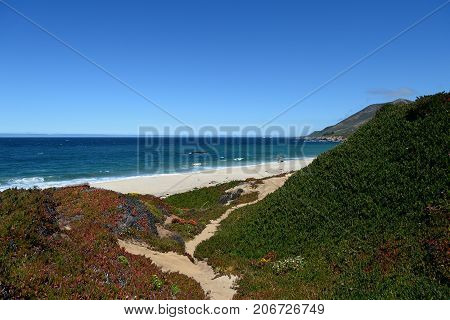 Beautiful Landscapes Along The California State Route One, California, Usa