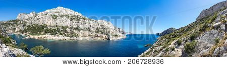 The Calanque de Morgiou one of the biggest calanques located between Marseille and Cassis France