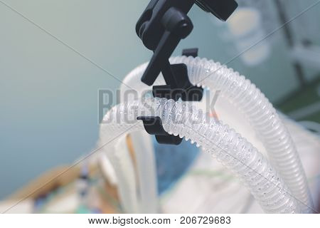 Life support of terminal patient in ICU.
