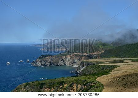 Seascapes Along The California State Route One, California, Usa