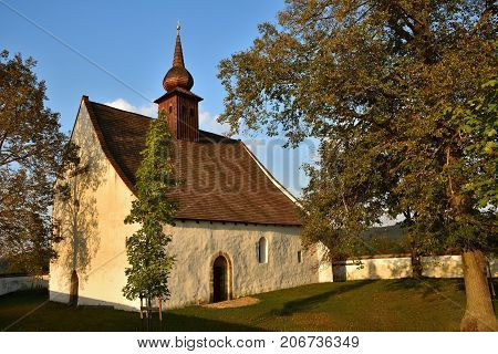 Landscape With A Beautiful Chapel Near Castle Veveri. Czech Republic City Of Brno. The Chapel Of The