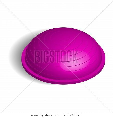 Sports equipment item. Fitball element design for gym and fitness isolated on white background. 3D isometric style vector illustration.