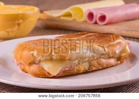 Hot Cheese Sandwich. Brazilian Misto Quente