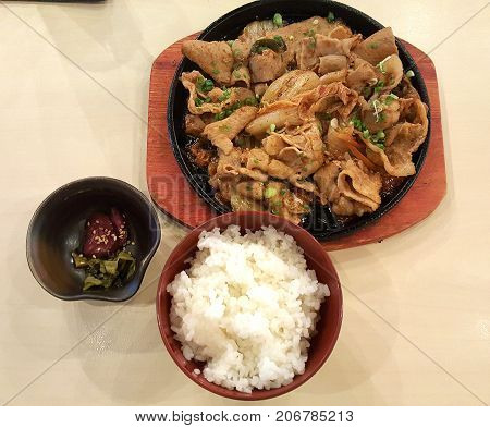 Stream Rice With Pork And Kimchi Very Yummy