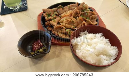Stream Rice With Pork And Kimchi Very Yummy