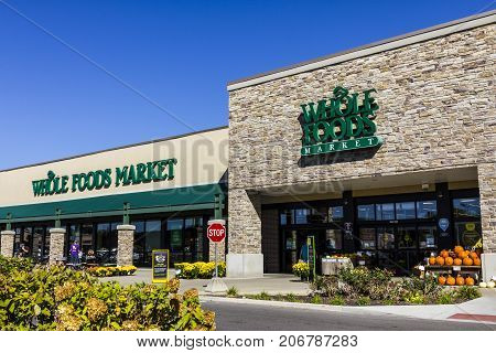 Indianapolis - Circa September 2017: Whole Foods Market. Amazon announced an agreement to buy Whole Foods for $13.7 billion VIII