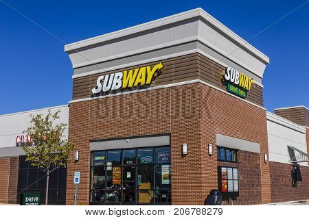 Indianapolis - Circa September 2017: Subway Sandwich Location. Subway is the World's Largest Submarine Sandwich Chain VII