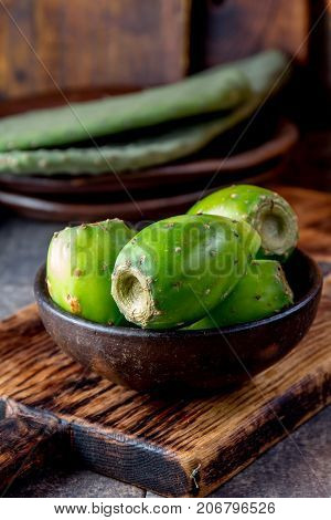 Tuna cactus fruit, Prickly pear, cactus pear. Latin American fruit tuna.