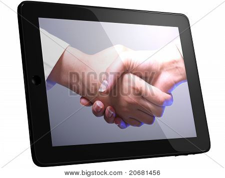 Poignée de main, Handshaking sur Tablet PC