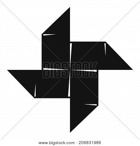 Origami shuriken icon. Simple illustration of origami shuriken vector icon for web