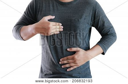 Man With Symptomatic Acid Reflux , Suffering From Acid Reflux