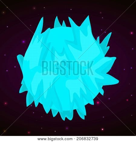 Glacial planet concept background. Cartoon illustration of glacial planet vector concept background for web