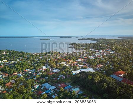 Cityscape of Bluefields town in Nicaragua central america