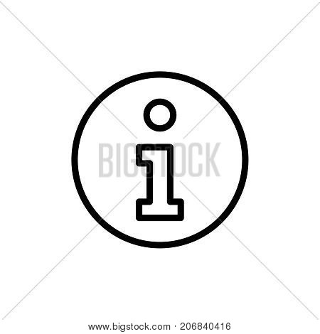 Information flat icon. Single high quality outline symbol of info for web design or mobile app. Thin line signs of help for design logo, visit card, etc. Outline logo of quastion