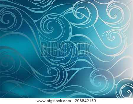 Artistic blue marine background ( Blue background ).