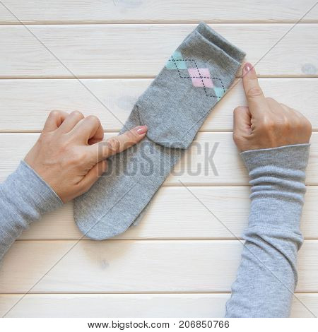 Clothes Storage. Order In The Closet. Folding Socks. Master Class.