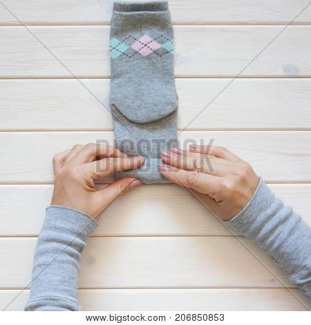Clothes Storage. Order In The Closet. Folding Socks. Master Class.