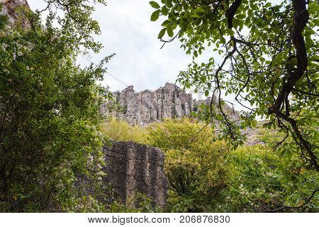 View Of Rocks Of Demerdzhi Mountain From Park