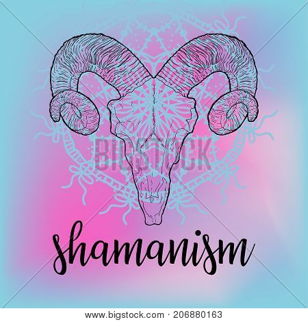 Sacred geometry symbol. Design for indie music album cover t-shirt print boho poster flyer.