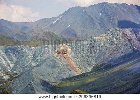 Mother Of The World And The  Jarlu Valley. Altai Mountains Landscape